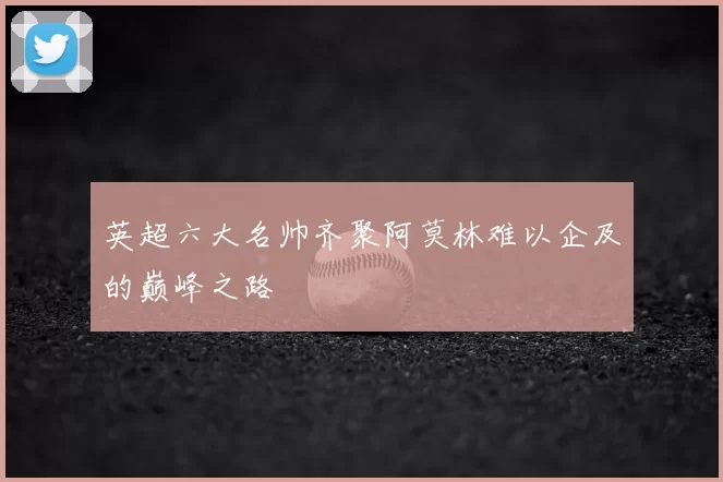 英超六大名帅齐聚阿莫林难以企及的巅峰之路